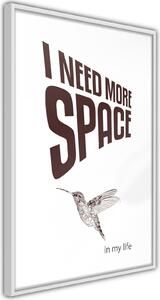 Inramad Poster / Tavla - More Space Needed - 40x60 Svart ram med passepartout