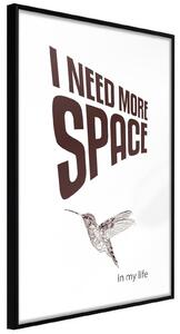 Inramad Poster / Tavla - More Space Needed - 20x30 Guldram med passepartout