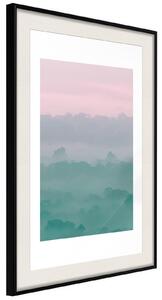 Inramad Poster / Tavla - Morning Fog - 40x60 Guldram