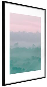 Inramad Poster / Tavla - Morning Fog - 20x30 Guldram