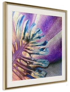 Inramad Poster / Tavla - Multicoloured Leaf - 20x20 Guldram med passepartout