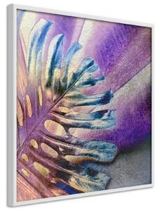 Inramad Poster / Tavla - Multicoloured Leaf - 20x20 Guldram med passepartout