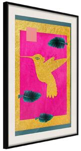 Inramad Poster / Tavla - Native American Hummingbird - 20x30 Svart ram med passepartout
