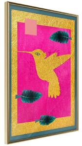 Inramad Poster / Tavla - Native American Hummingbird - 20x30 Guldram