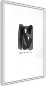 Inramad Poster / Tavla - NYC - 20x30 Guldram med passepartout