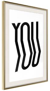 Inramad Poster / Tavla - Only You - 40x60 Guldram