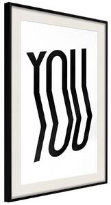 Inramad Poster / Tavla - Only You - 30x45 Guldram med passepartout