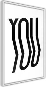 Inramad Poster / Tavla - Only You - 30x45 Guldram med passepartout
