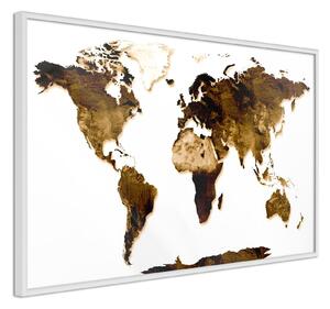 Inramad Poster / Tavla - Our World - 45x30 Guldram