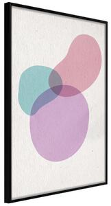Inramad Poster / Tavla - Pastel Sets I - 20x30 Guldram