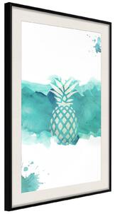 Inramad Poster / Tavla - Pastel Pineapple - 20x30 Guldram