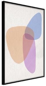 Inramad Poster / Tavla - Pastel Sets II - 20x30 Guldram med passepartout