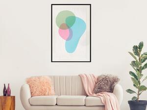 Inramad Poster / Tavla - Pastel Sets III - 40x60 Guldram