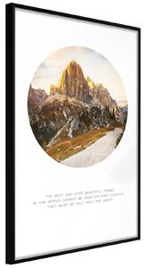 Inramad Poster / Tavla - Peak of Dreams - 30x45 Svart ram med passepartout