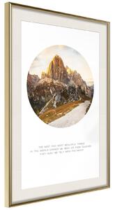 Inramad Poster / Tavla - Peak of Dreams - 30x45 Guldram med passepartout