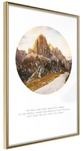 Inramad Poster / Tavla - Peak of Dreams - 20x30 Guldram