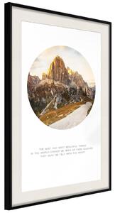 Inramad Poster / Tavla - Peak of Dreams - 30x45 Guldram med passepartout