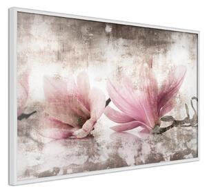 Inramad Poster / Tavla - Picked Magnolias - 60x40 Guldram med passepartout
