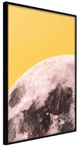 Inramad Poster / Tavla - Pink Moon - 30x45 Svart ram med passepartout