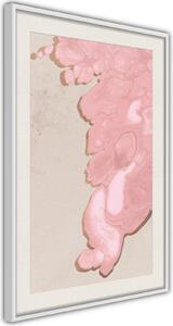 Inramad Poster / Tavla - Pink River - 40x60 Vit ram med passepartout