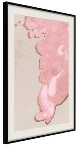 Inramad Poster / Tavla - Pink River - 30x45 Guldram