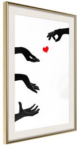 Inramad Poster / Tavla - Playing With Love - 30x45 Guldram med passepartout