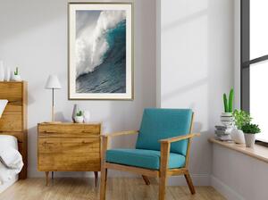 Inramad Poster / Tavla - Power of the Ocean - 20x30 Guldram