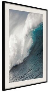 Inramad Poster / Tavla - Power of the Ocean - 20x30 Guldram