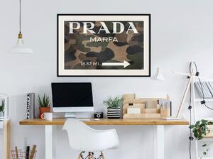 Inramad Poster / Tavla - Prada (Camo) - 30x20 Vit ram