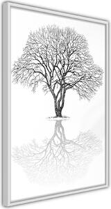 Inramad Poster / Tavla - Roots or Treetop? - 20x30 Guldram med passepartout