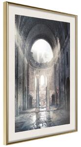 Inramad Poster / Tavla - Ruins of a Cathedral - 20x30 Svart ram