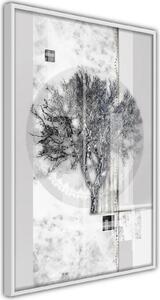 Inramad Poster / Tavla - Sign of Winter - 20x30 Vit ram