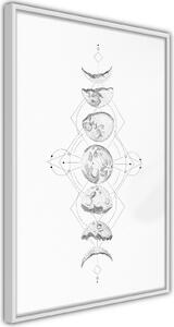 Inramad Poster / Tavla - Silver Globe - 20x30 Guldram med passepartout