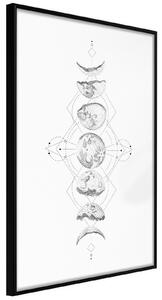 Inramad Poster / Tavla - Silver Globe - 20x30 Guldram