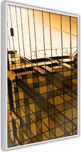 Inramad Poster / Tavla - Steel and Glass (Yellow) - 20x30 Vit ram
