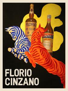 Konsttryck Florio Cinzano (Vintage Bar Ad) - Leonetto Cappiello, (30 x 40 cm)