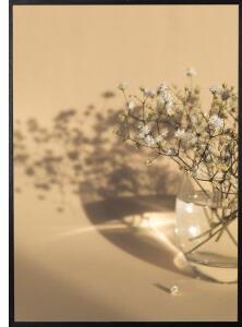Poster - White flowers - 21x30 cm