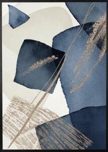 Poster - Blue swirl - 21x30 cm