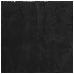 Mjuk matta HUARTE med kort lugg tvättbar svart 160x160 cm