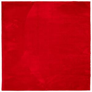 Mjuk matta HUARTE med kort lugg tvättbar röd 120x120 cm