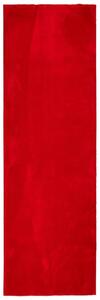 Mjuk matta HUARTE med kort lugg tvättbar röd 80x250 cm