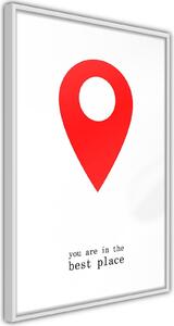 Inramad Poster / Tavla - The Best Location - 40x60 Guldram med passepartout