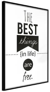 Inramad Poster / Tavla - The Best Things - 20x30 Guldram med passepartout