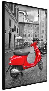 Inramad Poster / Tavla - The Most Beautiful Scooter - 20x30 Vit ram med passepartout