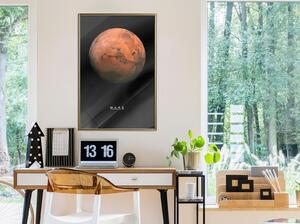 Inramad Poster / Tavla - The Solar System: Mars - 20x30 Svart ram med passepartout