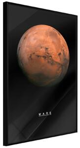 Inramad Poster / Tavla - The Solar System: Mars - 40x60 Guldram med passepartout