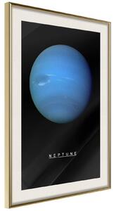 Inramad Poster / Tavla - The Solar System: Neptun - 20x30 Svart ram