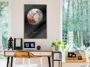 Inramad Poster / Tavla - The Solar System: Pluto - 20x30 Svart ram med passepartout