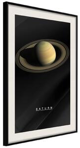 Inramad Poster / Tavla - The Solar System: Saturn - 30x45 Guldram