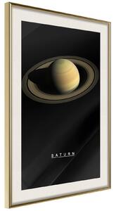 Inramad Poster / Tavla - The Solar System: Saturn - 20x30 Guldram